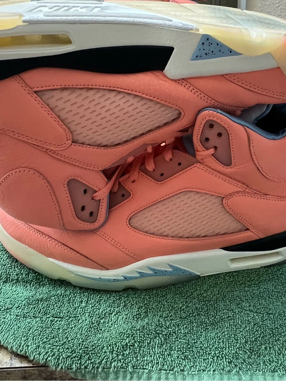 Jordan 5 retro DJ Khaled Mid-Top Sneakers in Coral Pink with Gray Tongue no box